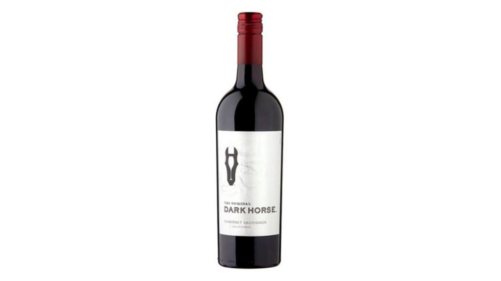 Dark Horse - Cabernet Sauvignon – California, 750mL (13.5% ABV) · Dark chocolate, cinnamon notes, rich mouthfeel. Must be 21 or over to purchase alcohol. You will be carded upon delivery of the order. By ordering these items you are confirming you are over 21 years old. Must be purchased with food.