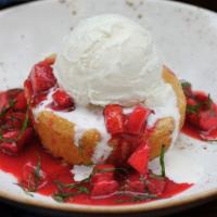 Butter Cake · minted strawberry compote, vanilla bean ice cream [1240 cal].
