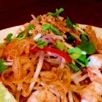 Pad Thai Lunch · Pan fried rice noodles with choice of meat, tofu, bean sprouts, onion, egg, cilantro, carrot...