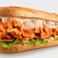 Chicken Buffalo · Who says a sandwich can’t bring the heat? Our Chicken Buffalo cheesesteak features USDA-choi...