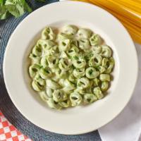 Spinach & Cheese Tortellini · Tossed with fresh basil in our garlic cream sauce.