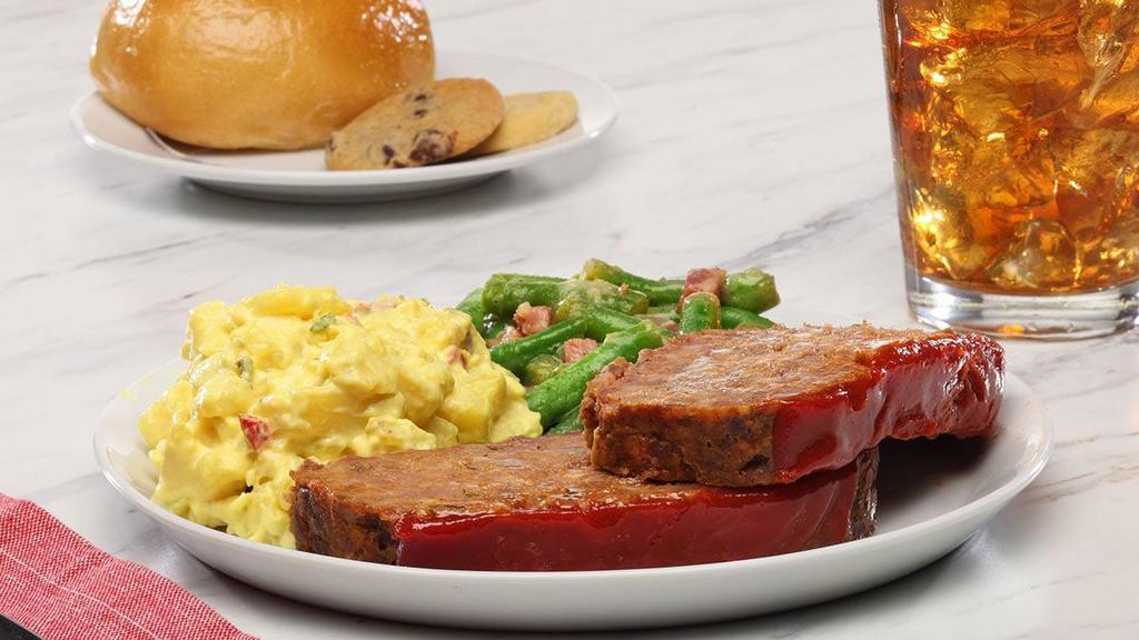 Meatloaf · Grandma's recipe made daily with a delectable mix of ground beef and pork.