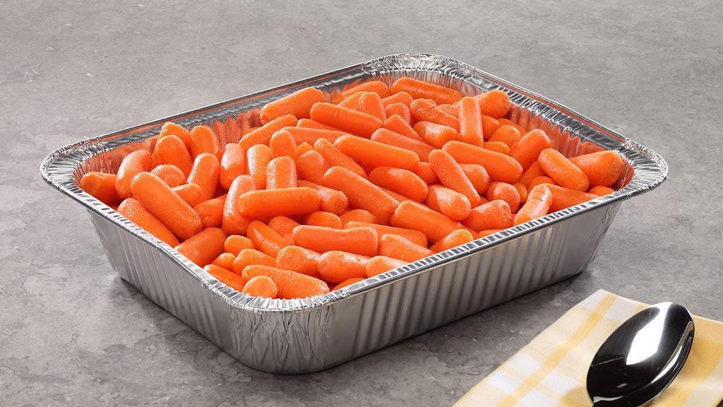 Steamed Carrots · Serves 15 people.