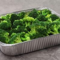 Steamed Broccoli · Serves 15 people.