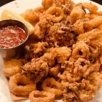 Calamari and Shrimp · Deep fried calamari and shrimp