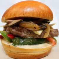 IMPOSSIBLE Philly Me Baga · Eat the IMPOSSIBLE with the 100% plant based IMPOSSIBLE Burger. Topped with umami glaze, car...