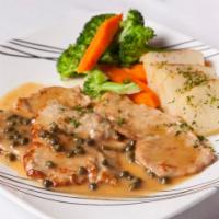 Veal Piccata · Provini Veal Sautéed with White Wine, Butter, Lemon Juice and Capers.