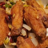 A6. Salt & Pepper Chicken Wings · Hot and spicy.