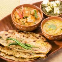 Paneer Paratha Thali · Two Paratha good for a meal