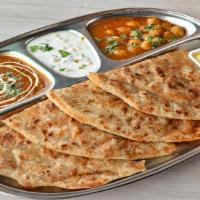 Plain Paratha Thali · Two Paratha good for a meal