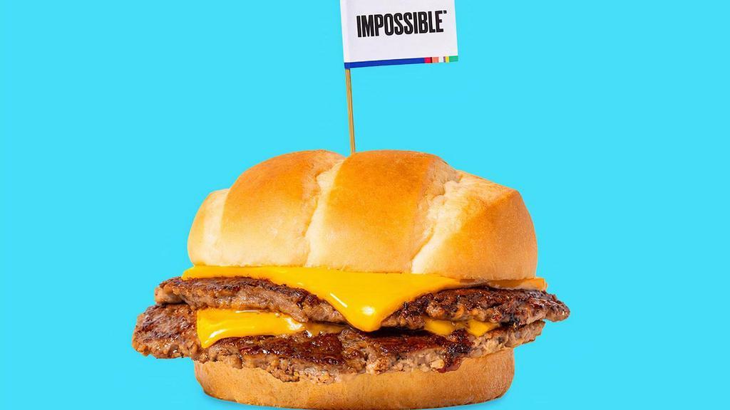 Impossible™ Chandler Style  · Smashed crispy Impossible™ patty with house seasoning, served plain with American cheese on a bun
