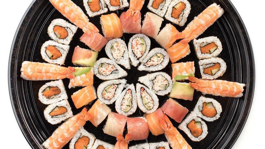 Tokyo Platter · A combination platter with: Shrimp Nigiri, California Roll†, Spicy Tuna Roll* & Rainbow Roll†*
