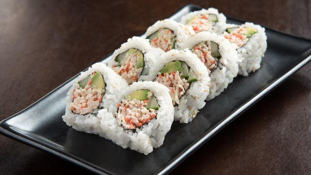 California Roll† · Krab† mix, cucumber and avocado rolled in seaweed and rice.