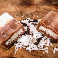 Chocolate Coconut Filled Pop · Our decadent Chocolate Fudgesicle cradles our Toasted Coconut in delicious unison with this ...