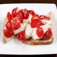 Strawberry & Ricotta Cheese Toast · Enjoy two slices of nut & grain bread, topped with a spread of ricotta cheese, two individua...