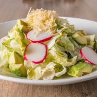 Caesar Salad · Iceberg Lettuce, Avocado, Radish, Parmesan Cheese, Caesar Dressing