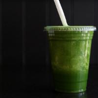 Smoothies · Organic Dino kale, spinach, green apple and cucumber blended together with lemon juice, a dr...