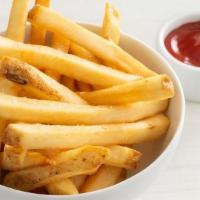 Large Fries  · Serves 2 | Your choice of ketchup or chipotle aioli | 250-350 cals | Gluten-friendly.