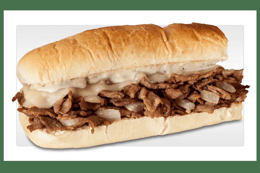 Philly Cheesesteak · Thinly sliced steak and onion, provolone with peppercorn dressing