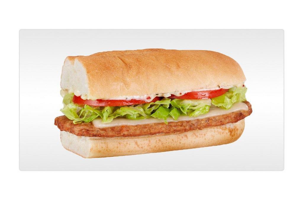 Vegimax®  · Veggie patty, provolone, tomatoes and lettuce with creamy Italian dressing