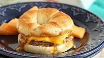 9. Sausage, Egg and Cheese Croissant · Freshly baked butter croissant with Sausage, egg and cheese.