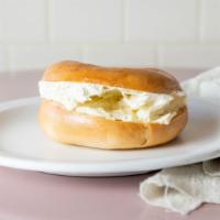Cream Cheese Bagel · Toasted plain bagel with cream cheese.