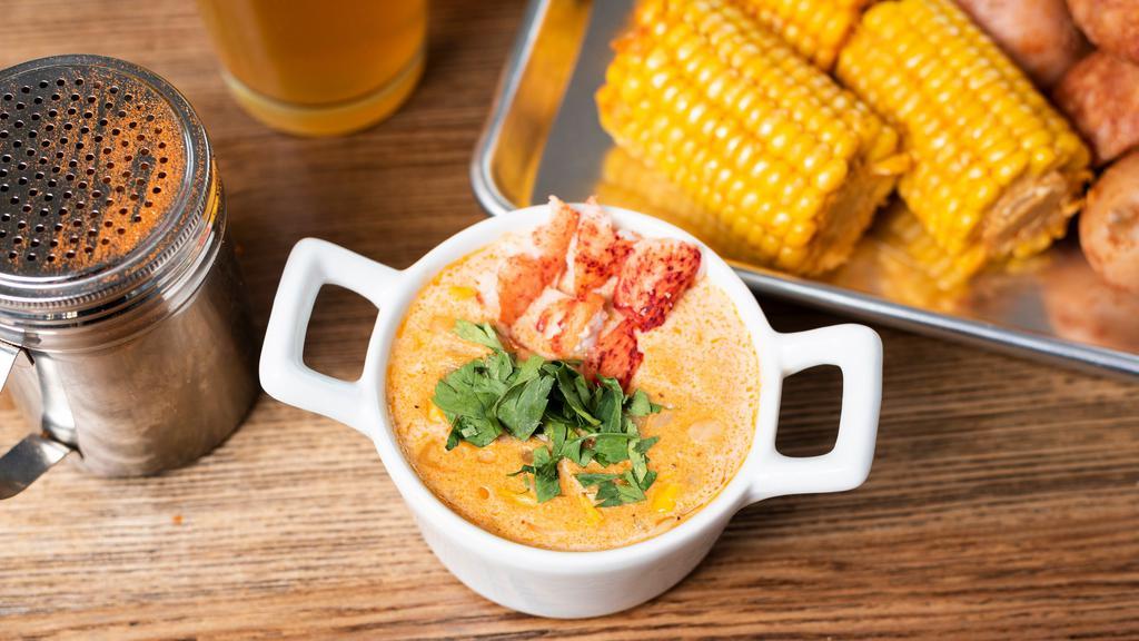 Lobster Corn Chowder - Bowl (16 oz) · House made chowder.