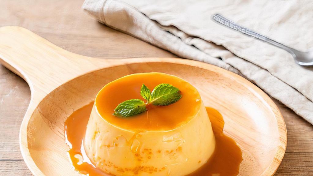 Flan · Delicious custard dessert topped with a layer of caramel.