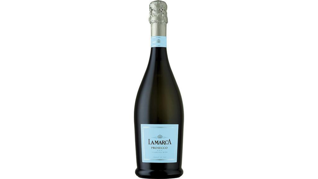 La Marca Prosecco (750 ml) · Our La Marca Prosecco displays a pale, golden straw color, with a lively effervescence. It opens with aromas of fresh citrus, honey and white flowers. The palate is fresh and clean, with ripe lemon, green apple and grapefruit flavors, framed by mineral undertones. The finish is light, refreshing and crisp.