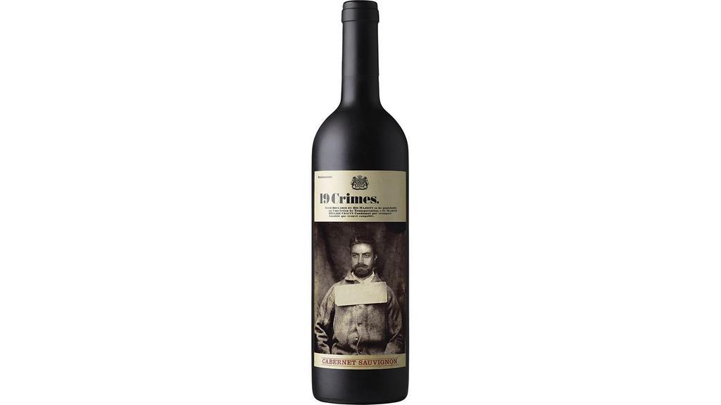 19 Crimes Cabernet Sauvignon (750 Ml) · Bright red to crimson hues, this wine is firm and full on the palate with flavours of red currants, dark cherries and chocolate; complimented with vanilla.