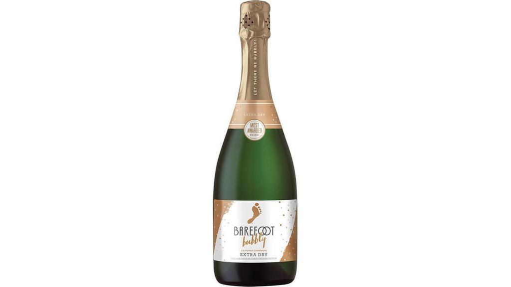 Barefoot Cellars Bubbly Extra Dry (750 Ml) · Barefoot Bubbly Extra Dry Champagne is a lively sparkly with notes of honey biscuit, lemon zest and ripe apples wrapped in a smooth, creamy finish.