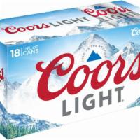 Coors Light Can (12 oz x 18 ct) · Coors Light is a natural light lager beer that delivers Rocky Mountain cold refreshment with...