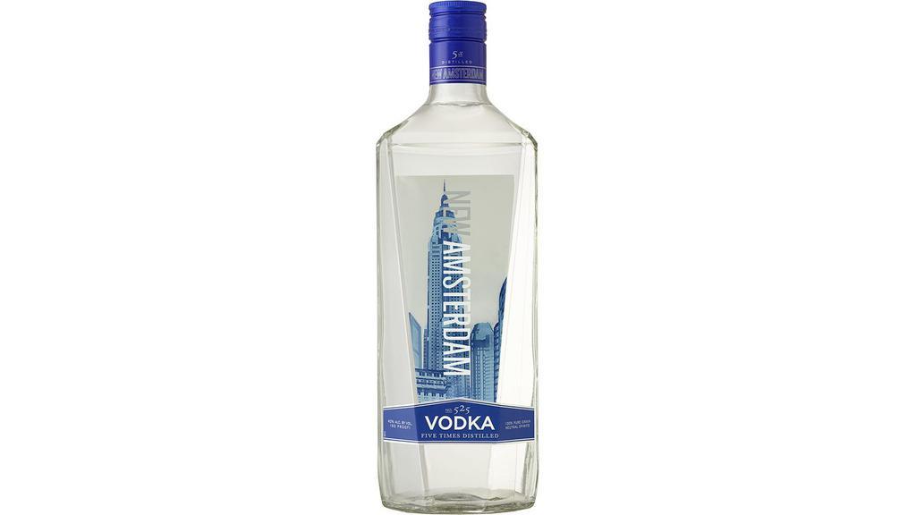 New Amsterdam Vodka (1.75 L) · Born from an uncompromising passion for great vodka. From the water we use, to the grains we select, to our unique distillation process, a determined spirit flows through everything we do. The commitment to excellence delivers a great-tasting vodka with a crisp, clean taste and unparalleled smoothness.