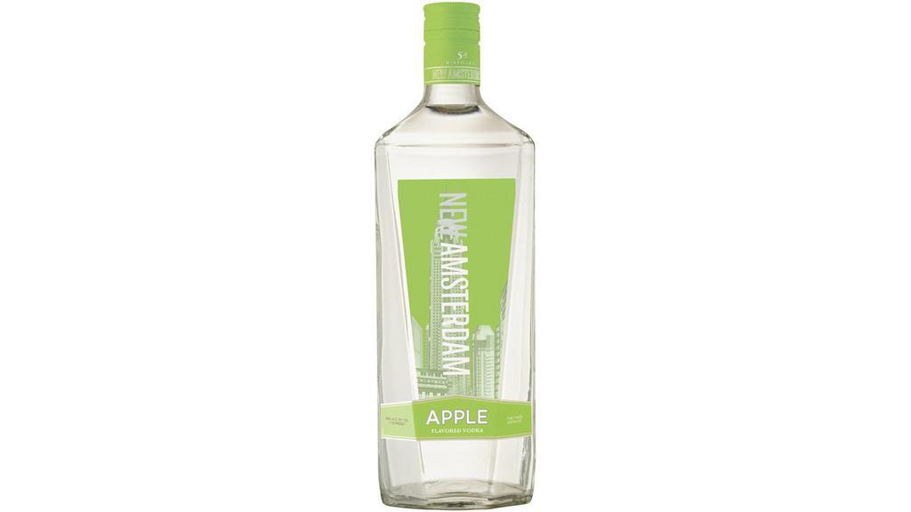 New Amsterdam Apple (1.75L) · New Amsterdam Apple offers a refreshing, crisp profile layered with sweet, bright apple flavors. The complexity of the natural fruit flavor is perfectly balanced with just enough bite for a clean, smooth finish.