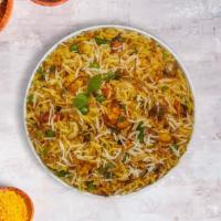 Veggie Biryani Bros. · Vegetables, Peas, Paneer and whole spices cooked with clarified butter. Basmati rice is cook...