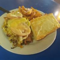 Road Runner · Beep! Beep! We named this dish after one of our favorite characters. Hot roast beef is toppe...