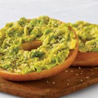 Avocado Toast · Choice of bagel with shmear of avocado and our mix of sesame seeds, poppy seeds, onion, garl...