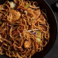Signature Lo Mein · Wok-tossed noodles, mushrooms, Asian vegetables, savory soy sauce