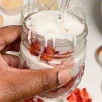 Vegan Strawberry Shortcake Jar · Vanilla cake base topped with fresh strawberries with a coconut based whipped cream
(Go to I...