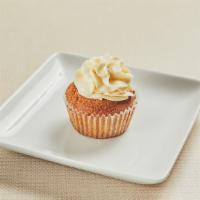 Keto & GF Carrot Cupcake · Homemade low-carb lemon cupcake made with almond flour and organic ’Monkfruit’ sweetener. Se...