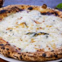 Quattro Formaggi (Vegitarian) · Mozzarella, Fontina, Parmesan, Gorgonzola