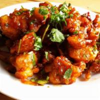 Vegan Gobi Manchurian (Cauliflower Himalayan Style) · Indo-Chinese appetizer made with fried cauliflower, bell pepper, capsicum, hot garlic sauce,...