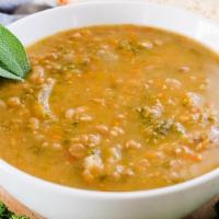Vegan Big Lentil Soup · Lentil soup made with “yellow lentil”, also known as mung beans.