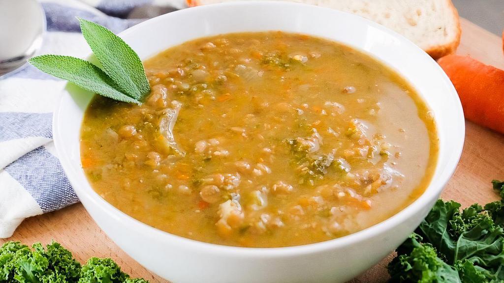 Vegan Big Lentil Soup · Lentil soup made with “yellow lentil”, also known as mung beans.