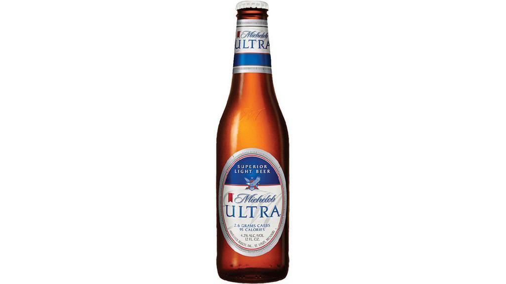 Michelob Ultra Bottle (12 oz x 12 ct) · Michelob ULTRA is superior light beer brewed for those who go the extra mile to live an active, balanced lifestyle. Containing only 95 calories and 2.6 carbs, Michelob ULTRA is a light lager brewed with the perfect balance of Herkules hops and wholesome grains, producing a light citrus aroma and a crisp, refreshing finish.