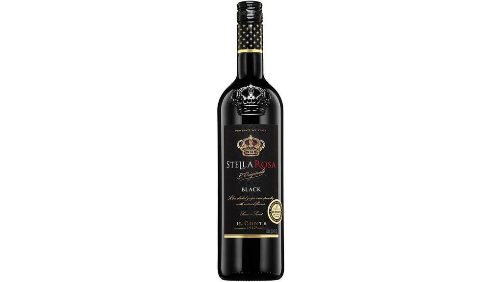 Stella Rosa Black (750 Ml) · Slip into your sexy and seductive side with Stella Rosa Black, a sultry semi-sweet, semi-sparkling red blend from the Luxury Collection. There’s a mysterious nature about this one – about you – that is undeniably alluring. Tasting notes of Blackberry, blueberry, and raspberry.
