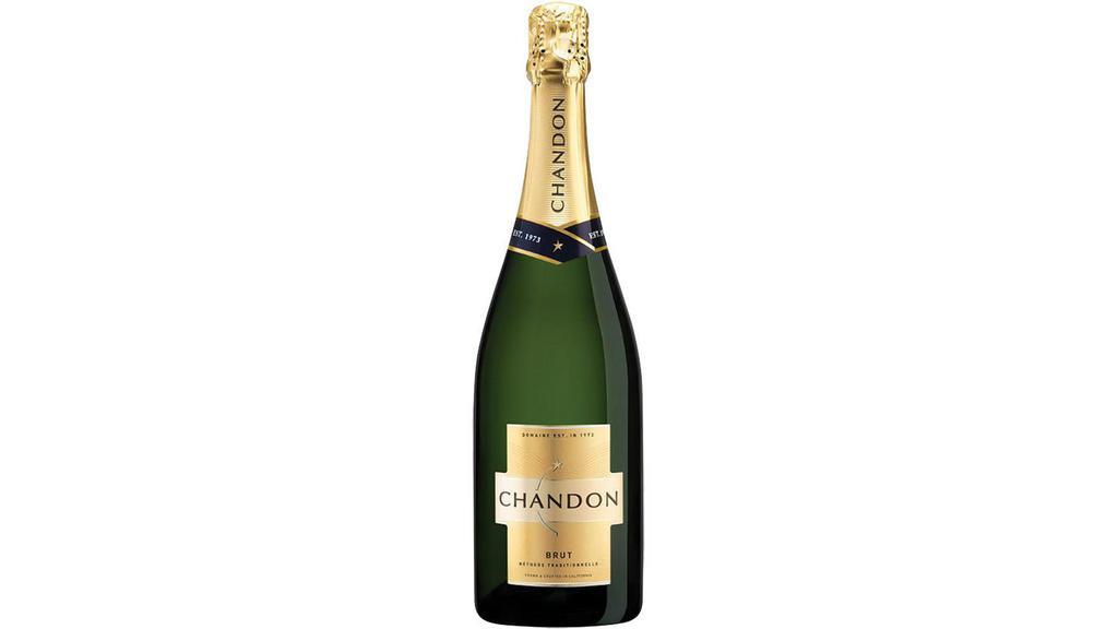 Chandon California Brut Sparkling (750 ml) · Crisp and versatile, this sparkling pairs effortlessly with salty, creamy and nutty appetizers like fried calamari, oysters, brie, and beyond.