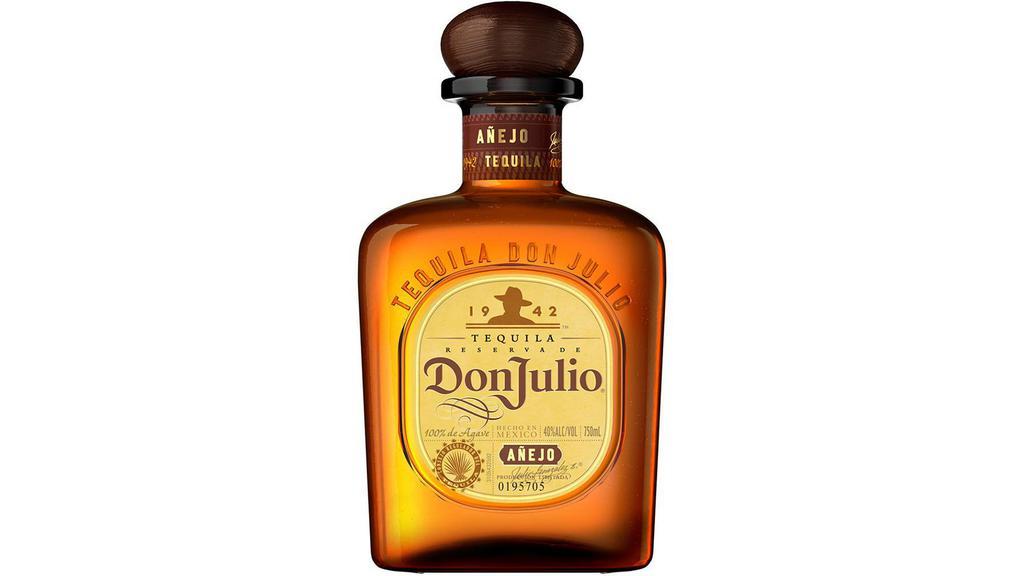 Don Julio Anejo Tequila (750 Ml) · Barrel aged in smaller batches for eighteen months in American white-oak barrels, Don Julio® Añejo Tequila is a testament to the craft of making a superior tasting, aged tequila. Rich, distinctive and wonderfully complex, its flavor strikes the perfect balance between agave, wood and hints of vanilla. Best experienced neat in a snifter or simply on the rocks.