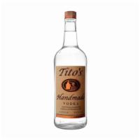 Tito's Handmade Vodka (1 L) · Distilled & bottled by Fifth generation, Inc. Austin TX. 40% alc./vol. Award winning America...