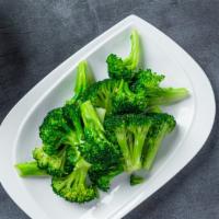 Broccoli & Garlic · Broccoli tossed in a wok with white wine, garlic, a little salt and garnished with fried oni...